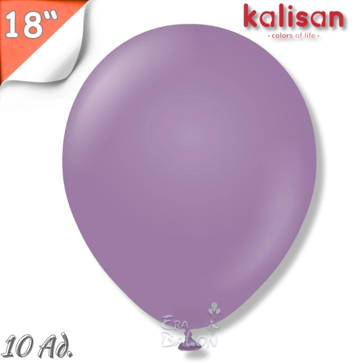 Retro 18 Balon Jumbo Kalisan Lavanta 10lu (Lavender)