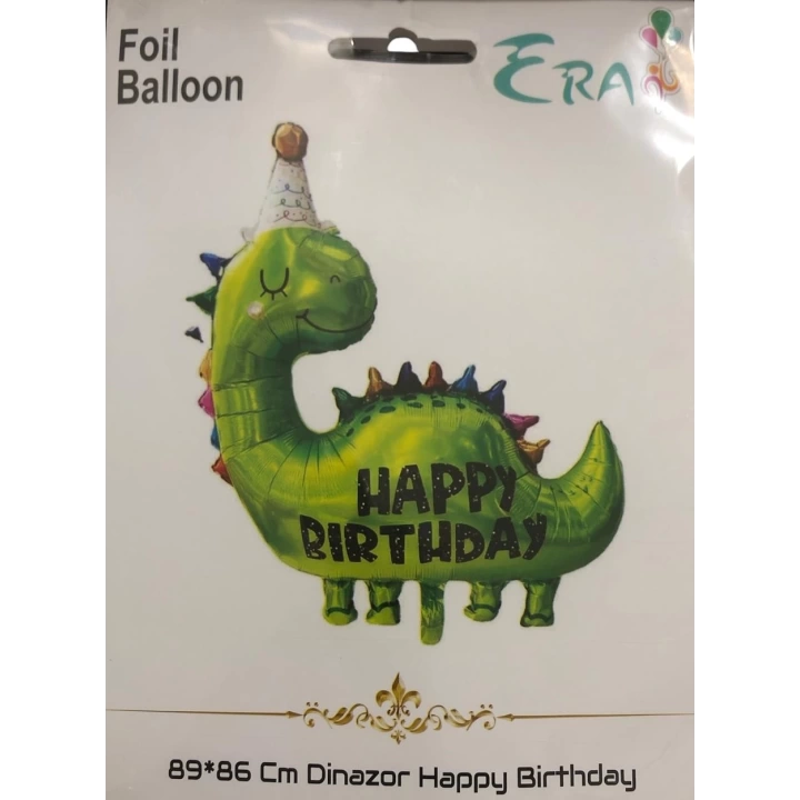 Folyo Balon Era Çin 89*86 Cm Dinazor Happy Bırthday