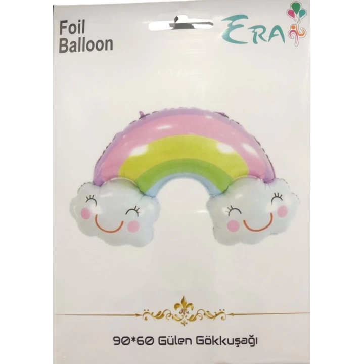 Folyo Balon Era Çin 90*60 Cm Gülen Gökkuşağı