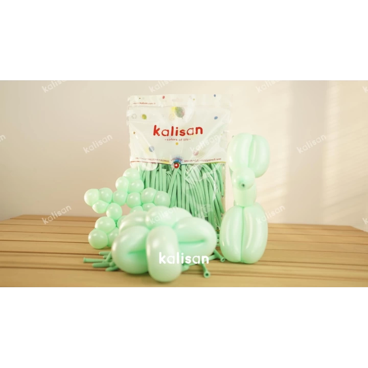 Sosis Balon 260lık Kalisan Makaron Mint Yeşil