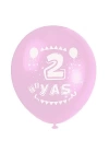 Hazır Baskı Balon (1+1)  Pembe 2 Yaş