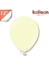 Makaron 12 Balon Kalisan Solgun Sarı (Macaron Pale Yellow)