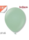 Retro 18 Balon Jumbo Kalisan Kış Yeşili 10lu (Winter Green)