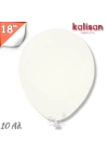 Retro 18 Balon Jumbo Kalisan Beyaz 10lu (White)