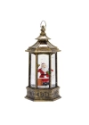 Küre Altıgen Noel Baba Işıklı 14 Cm