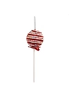 Yılbaşı Süsü Lolipop Kırmızı-Beyaz Pıtırcıklı 22 Cm