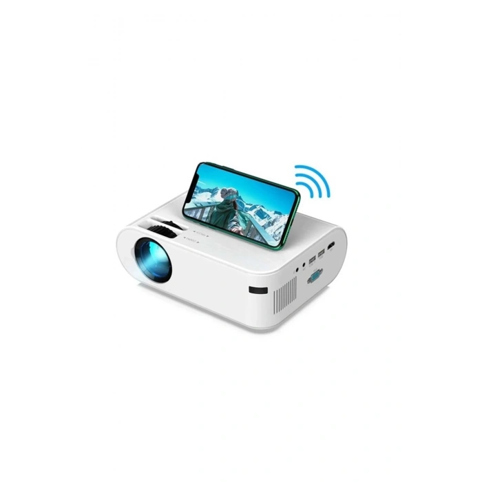 Projeksiyon Cihazı P62 Full HD Destekli Wifi & iOS & Android Cep Tel Yansıtma Mini