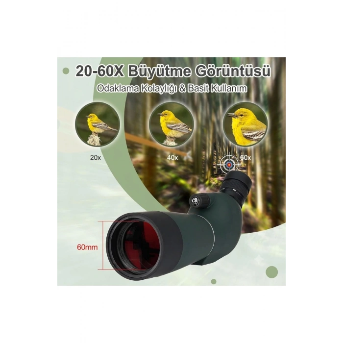 SV28Plus 20-60x60mm Su Geçirmez Av ve Doğa Gözlem Dürbünü