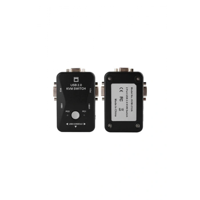 2 Port USB KVM Switch - 2 PC Tek Monitör ve Klavye/Fare Kontrol Cihazı
