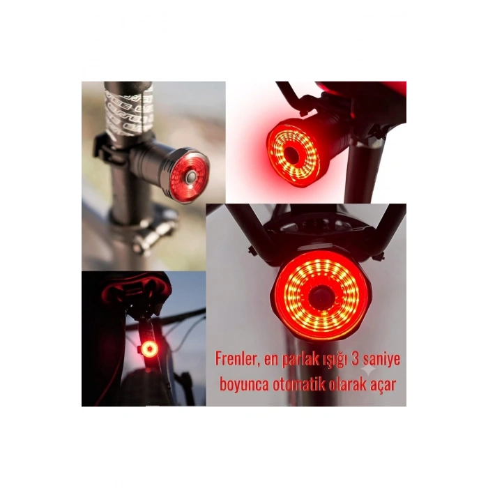 Akıllı Sensörlü ve Fren Uyarılı Bisiklet Arka Stop Lambası