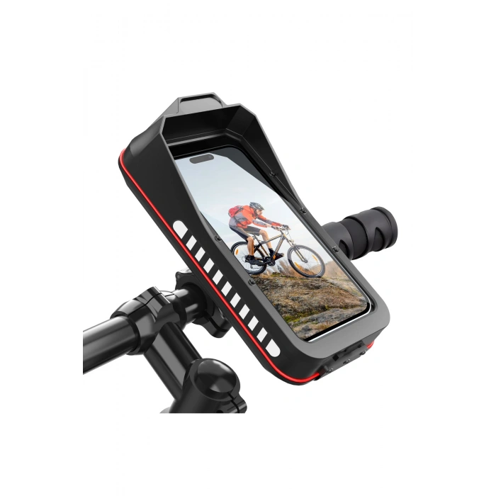 Su Geçirmez Motosiklet, Bisiklet ve Scooter Telefon Tutucu | 360° Döner Stand
