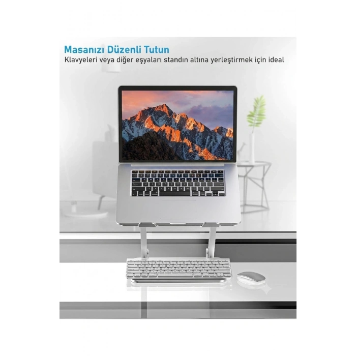 Full Alüminyum Ayarlanabilir Ergonomik Laptop Standı (10-17 İnç)