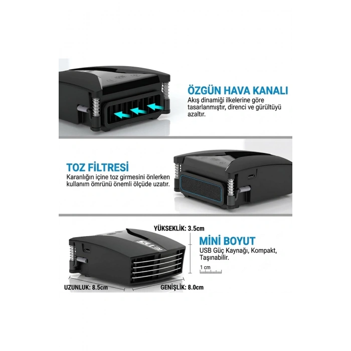 Dijital Göstergeli Vakumlu Notebook Soğutucu Fan (Hız Ayarlı)