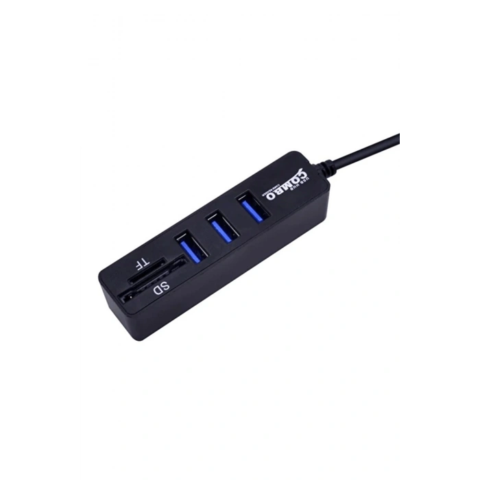 Combo 3 Port USB 2.0 Hub + TF / SD Kart Okuyucu