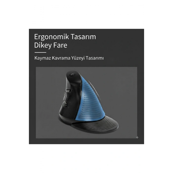 Delux M618GX Ergonomik Dikey 6 Tuşlu Kablosuz Optik Mouse