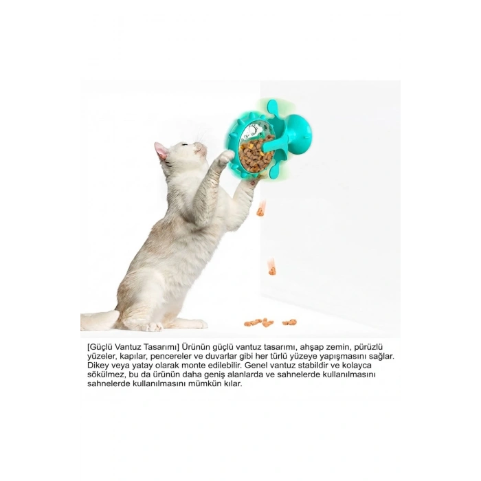 Akıllı Kedi Oyuncağı & Yavaş Besleme Özellikli İnteraktif Zeka Geliştirici Mama Dağıtıcı