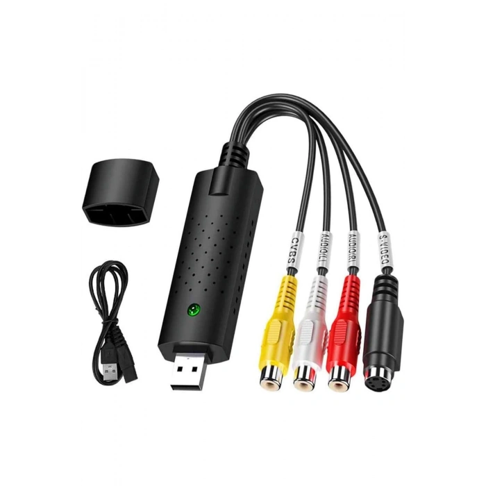 4 Kanal USB EasyCap Video DVR Yakalama ve Kayıt Kartı (RCA / BNC Uyumlu)