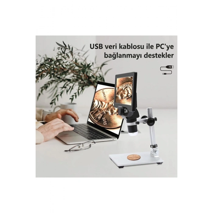 1000x Dijital 1080p 4.3 İnç LCD Ekranlı USB HD Mikroskop