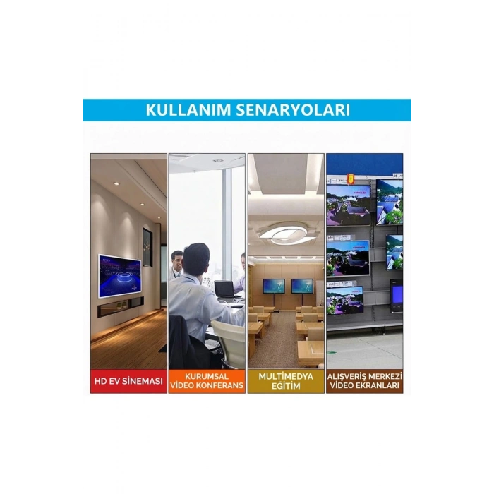 4K Ultra HD 3D 2 Port HDMI Splitter Çoğaltıcı (1 Giriş 2 Çıkış)