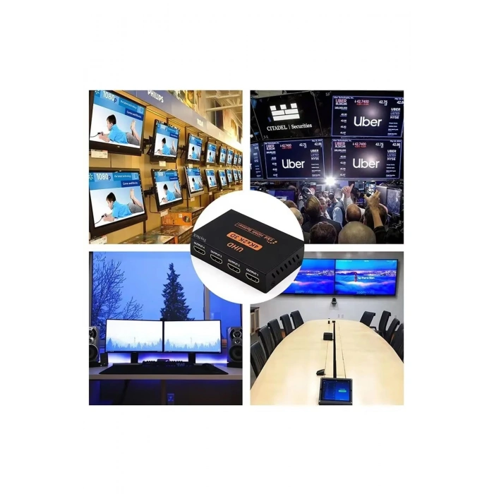 4K Ultra HD 3D 4 Port HDMI Splitter Çoğaltıcı (1 Giriş 4 Çıkış)