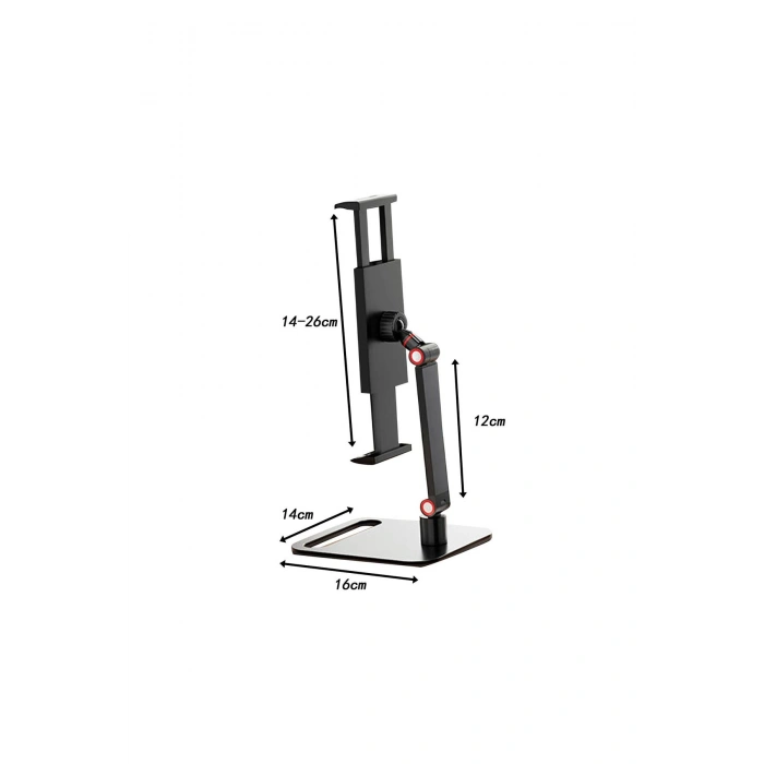 Monitör Tablet iPad Telefon Tutucu 12-16 İnç Universal Metal 360° Derece Döner Stand
