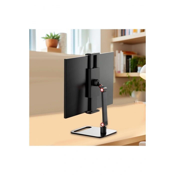 Monitör Tablet iPad Telefon Tutucu 12-16 İnç Universal Metal 360° Derece Döner Stand