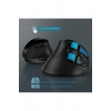 Dikey Ergonomik Şarj Edilebilir Sessiz Mouse Bluetooth+2.4G Kablosuz