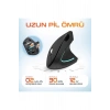2.4G Dikey Ergonomik Kablosuz Optik Mouse - 800/1200/1600 DPI - Siyah