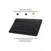Mini Bluetooth Şarjlı ve Pilli Slim Rubber Kablosuz Klavye