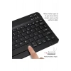 Mini Bluetooth Şarjlı ve Pilli Slim Rubber Kablosuz Klavye