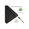 Mini Bluetooth Şarjlı ve Pilli Slim Rubber Kablosuz Klavye