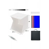 Mini Stüdyo 40x40 cm LED Işıklı Pratik Katlanabilir Ürün Fotoğraf Çekim Çadırı (Taşıma Çantalı)