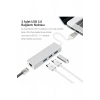 Alüminyum Type-A USB 3.0 Hub Çoklayıcı + RJ45 LAN Ethernet Dönüştürücü Adaptör