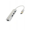Alüminyum Type-A USB 3.0 Hub Çoklayıcı + RJ45 LAN Ethernet Dönüştürücü Adaptör