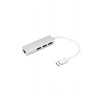 Alüminyum Type-A USB 3.0 Hub Çoklayıcı + RJ45 LAN Ethernet Dönüştürücü Adaptör