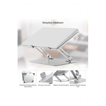 Full Alüminyum Ayarlanabilir Ergonomik Laptop Standı (10-17 İnç)