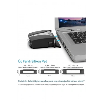 Dijital Göstergeli Vakumlu Notebook Soğutucu Fan (Hız Ayarlı)