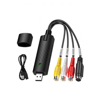 4 Kanal USB EasyCap Video DVR Yakalama ve Kayıt Kartı (RCA / BNC Uyumlu)