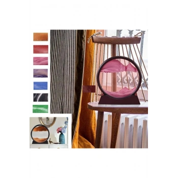 Hareketli 3D Kum Saati – 30cm Büyük Boy Mavi Sanatsal & Rahatlatıcı Dekorasyon!