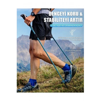 TREKKING HAFİF KATLANABİLİR DAĞCI DOĞA KAMP YÜRÜYÜŞ TIRMANMA BATONU (105-125 CM)