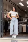 Bol Paça Culotte Jean - Açık Kar