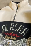 Alaska Est 88 Yarım Fermuar Unisex Sweatshirt Siyah