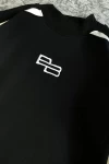 BB Nakışlı Unisex Oversize Sweatshirt Siyah