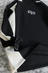 BB Nakışlı Unisex Oversize Sweatshirt Siyah