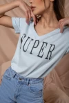 Bebe mavisi V Yaka Super Tshirt