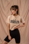 Bej Blacrock Crop Tshirt