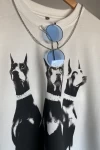 Beyaz Doberman Unisex Tshirt
