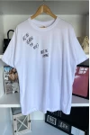 Beyaz Just Bzzz Baskılı Unisex Tshirt