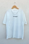 Beyaz Open Mind Sırt Baskılı Unisex Tshirt