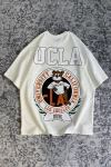 Beyaz UCLA Bruins Baskılı Unisex Tshirt